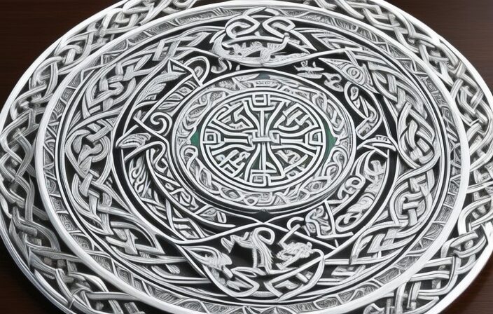 An image showcasing the Celtic Calendar System through a vibrant, circular design