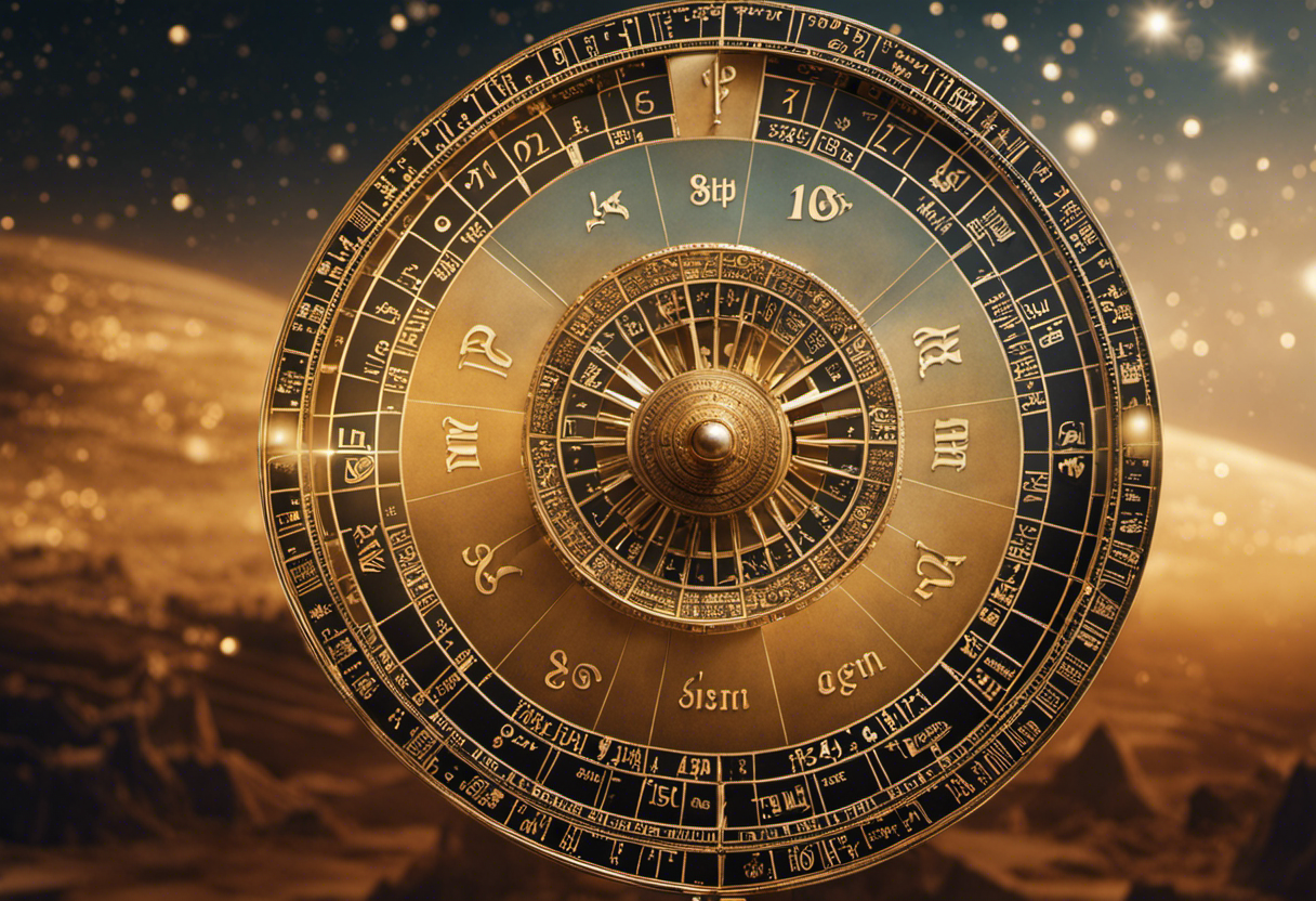 An image showcasing the intricate Babylonian zodiac chart alongside the modern Gregorian calendar, symbolizing the historical adoption and global influence of these two calendars