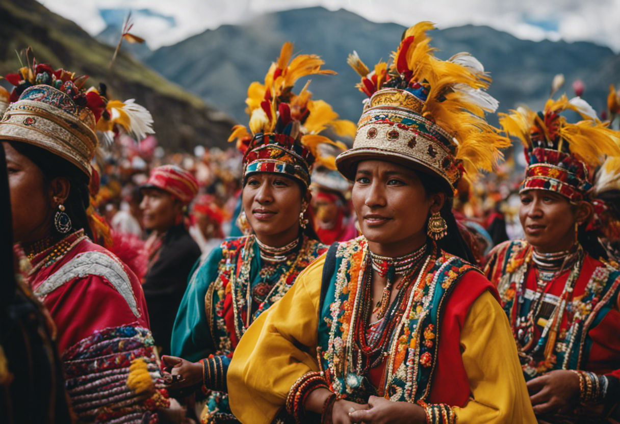 An image capturing the vibrant essence of Inca festivals and rituals