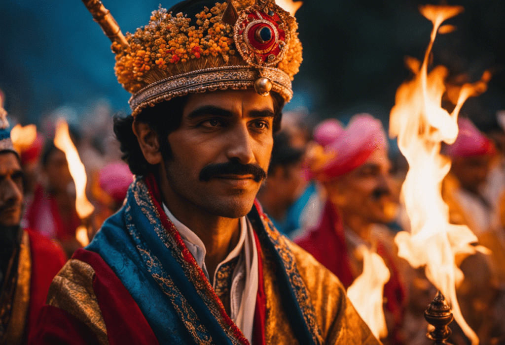 An image portraying the vibrant Zoroastrian festivals and celebrations, capturing the essence of their rich traditions
