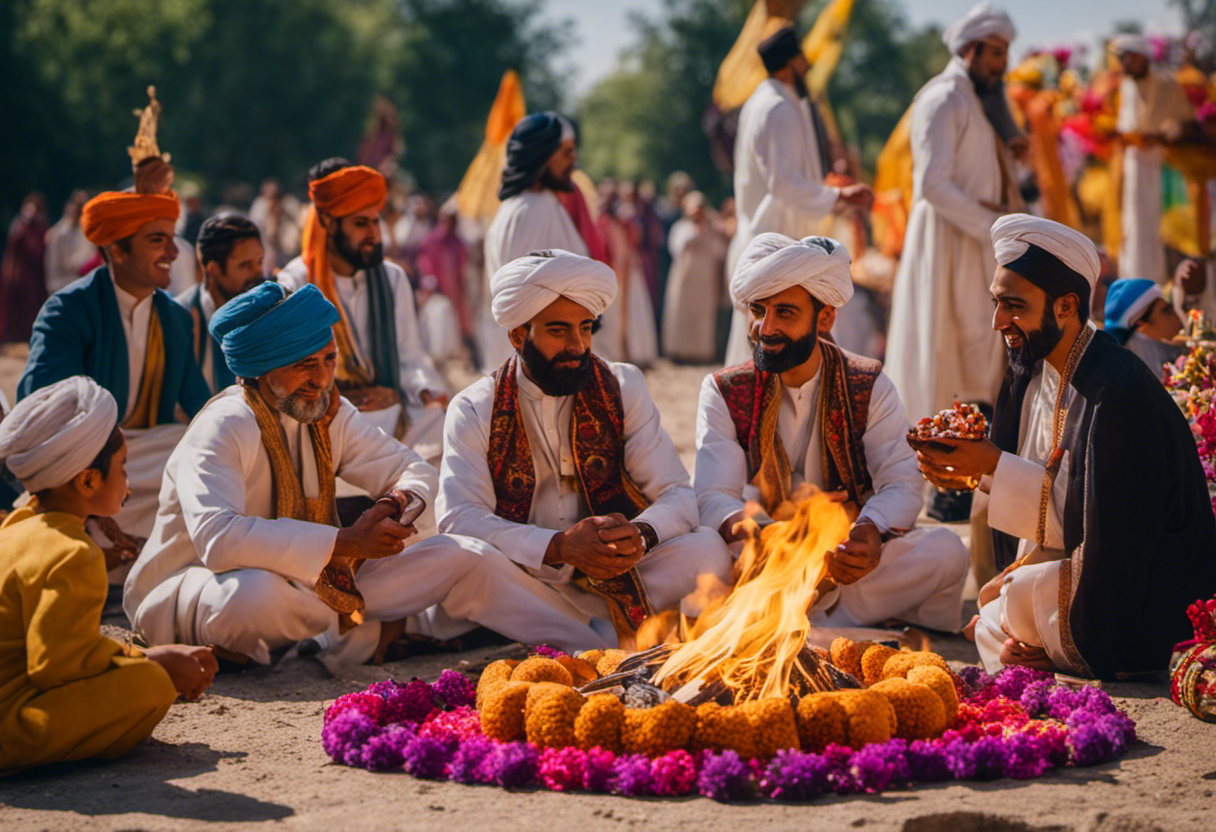 An image capturing the essence of Mihragan, the Zoroastrian Festival of Mithra