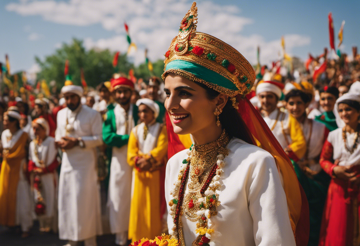 An image capturing the vibrant essence of Zoroastrian Gahanbar festivals