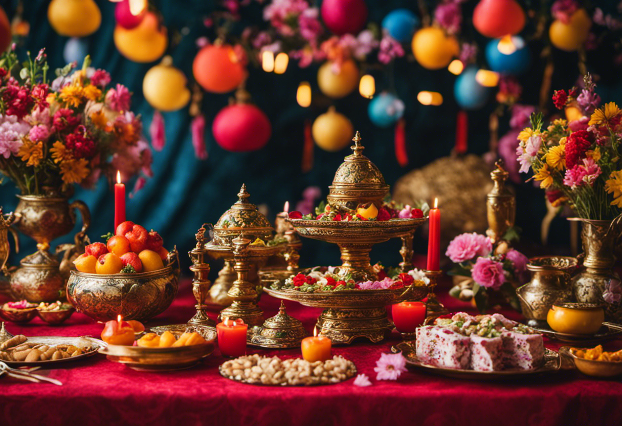 An image showcasing the vibrant celebration of Noruz, the Zoroastrian New Year