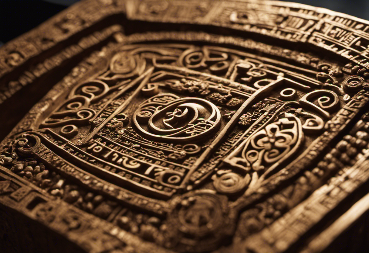 An image that showcases the intricate carvings and celestial symbols on the Inca Calendar Relics, highlighting their role in tracking time, agricultural cycles, and spiritual ceremonies of the ancient Inca civilization