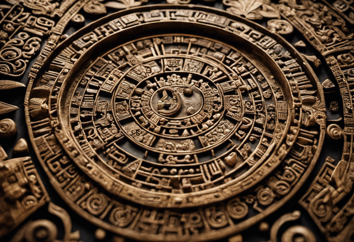 An image that showcases the intricate carvings and precision of Inca calendar relics, depicting the interlocking stone pieces with meticulous accuracy, revealing the complex system behind the ancient Inca calendar