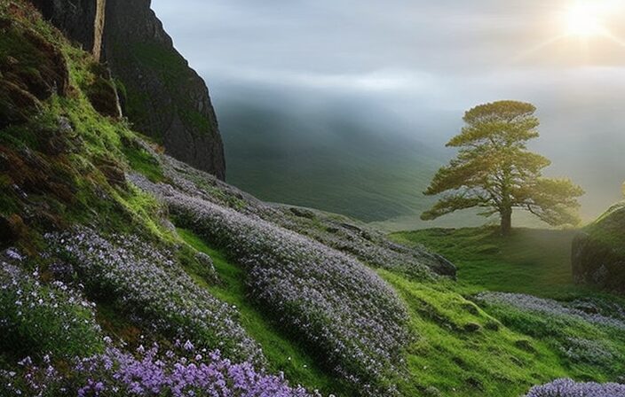 An image showcasing the mesmerizing interplay between the Celtic Calendar and the Natural World