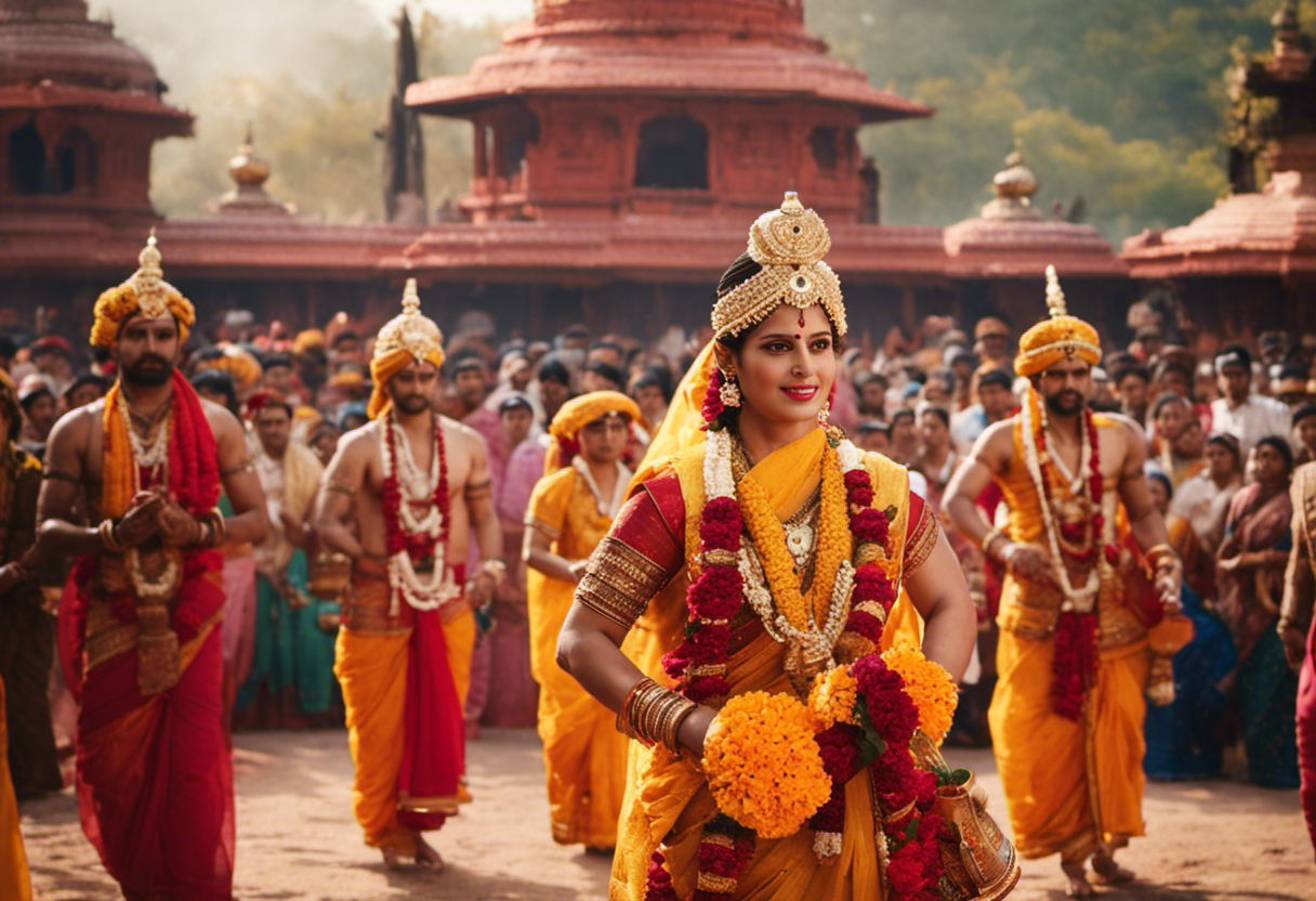 An image showcasing the rich cultural and religious significance of Pakshas in Vikram Samvat