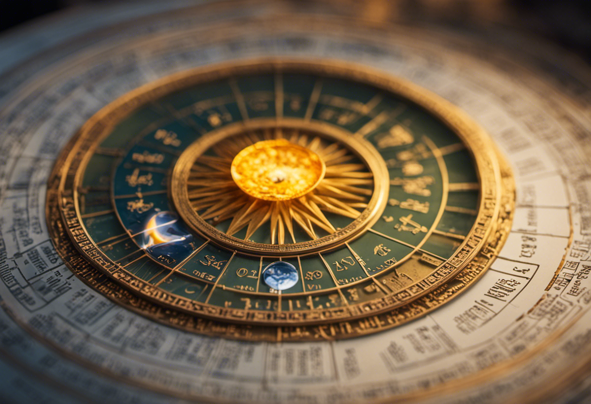 An image showcasing the intricate structure of the Zoroastrian calendar, depicting its key principles such as the solar-based year, the division into 12 months, and the significance of the equinoxes and solstices