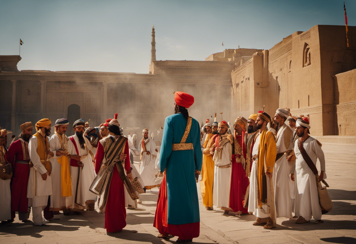 An image showcasing the cultural exchange and calendar adaptation of Zoroastrians