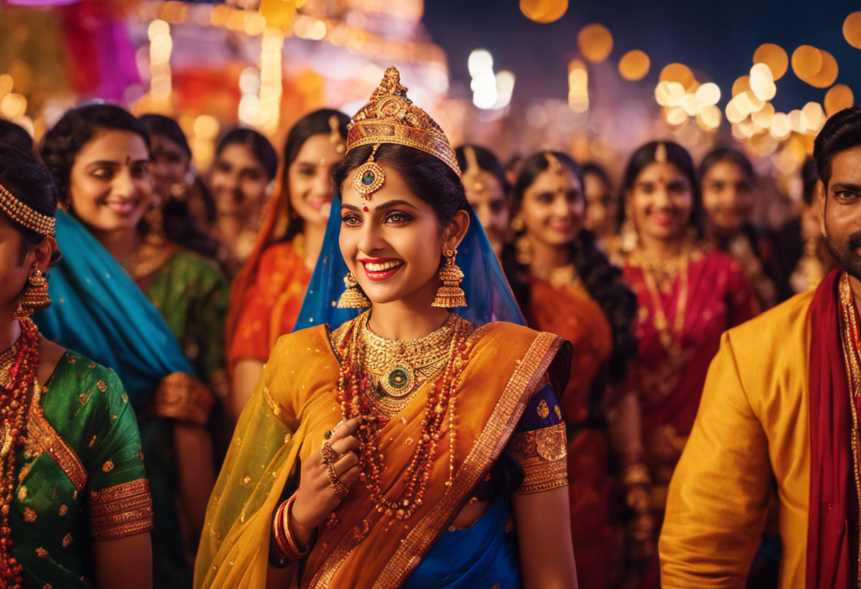 An image showcasing the vibrant tapestry of festivals and celebrations in a Vikram Samvat year