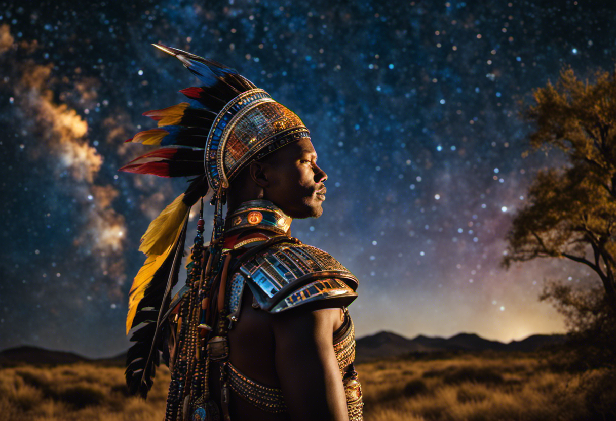 An image capturing the essence of aligning with the cosmic rhythms of the Zulu Calendar