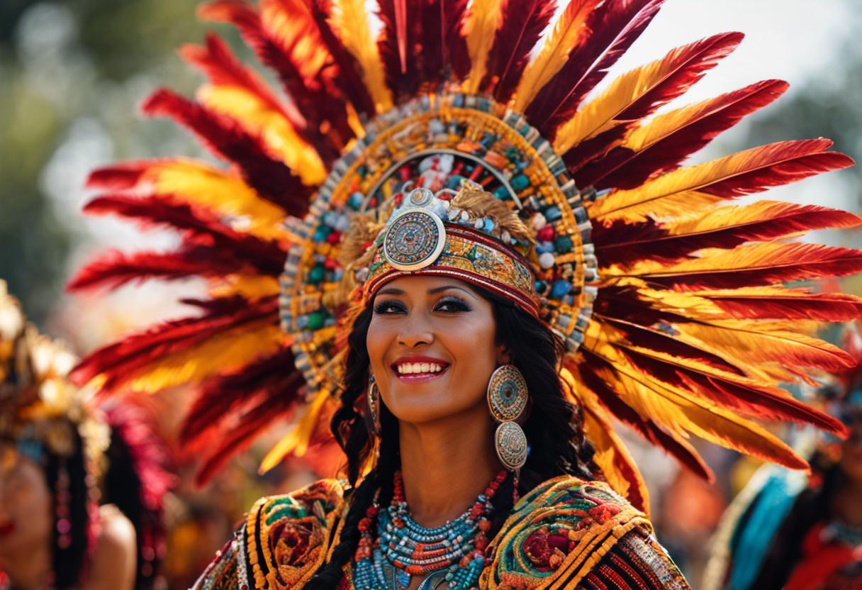 An image capturing the grandeur of Aztec Calendar Festivals