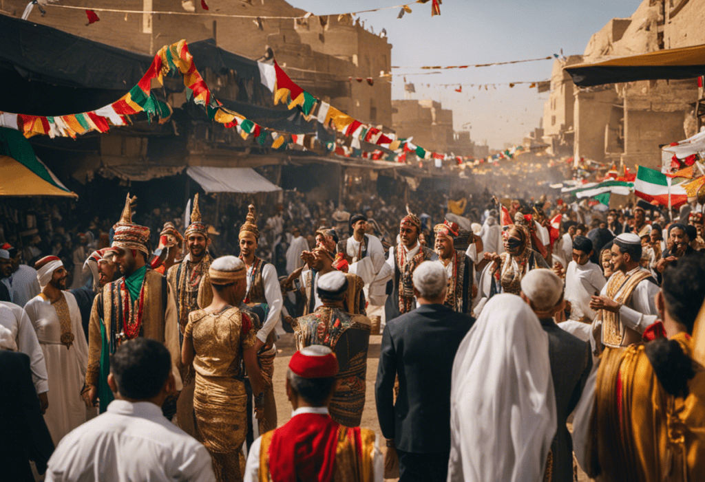 An image capturing the vibrant essence of Egyptian celebrations and festivals