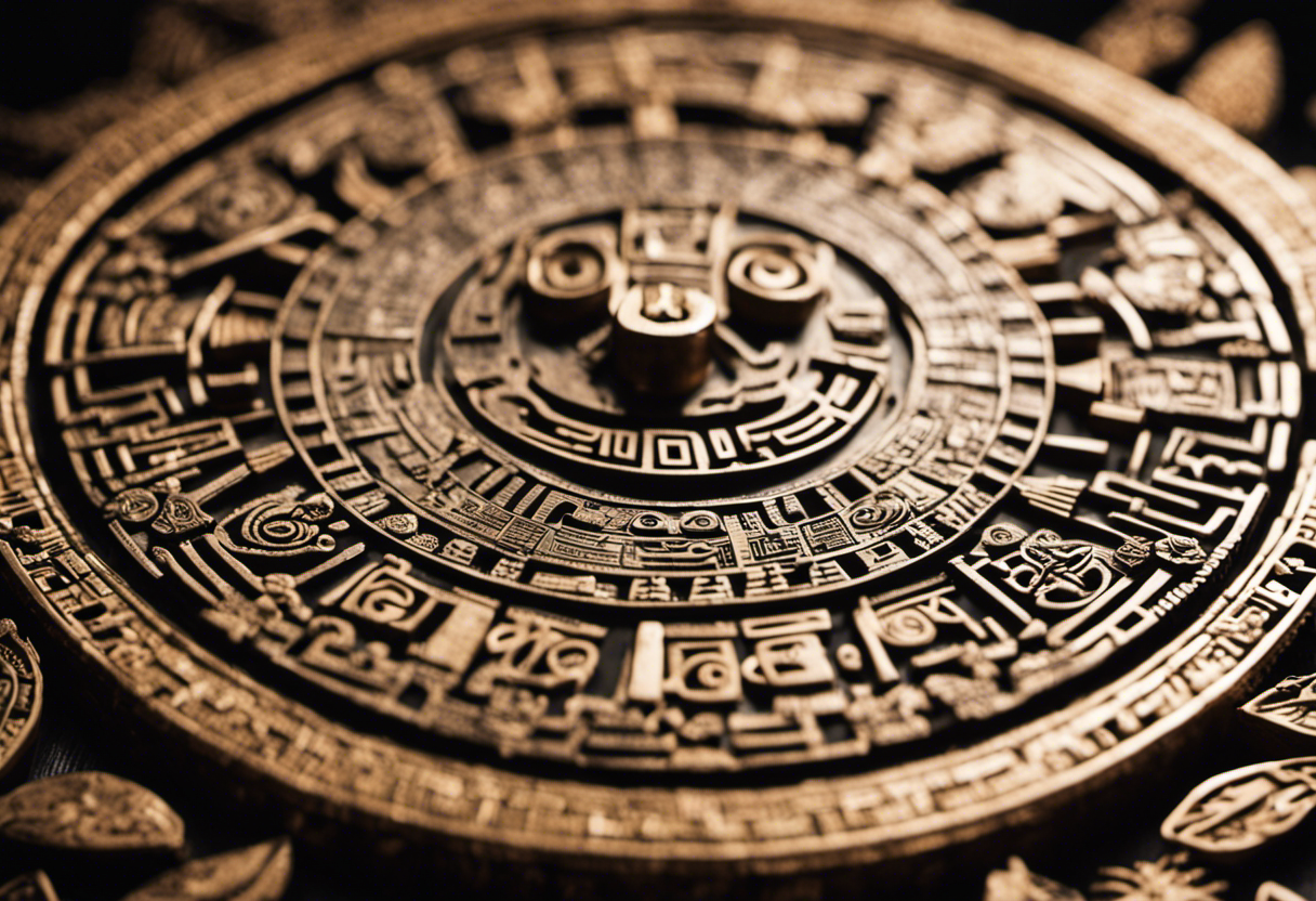 An image showcasing the intricate Aztec Calendar, adorned with its meticulously carved symbols - from the sun god Tonatiuh to the feathered serpent Quetzalcoatl - inviting readers to unravel their profound meanings on our blog post