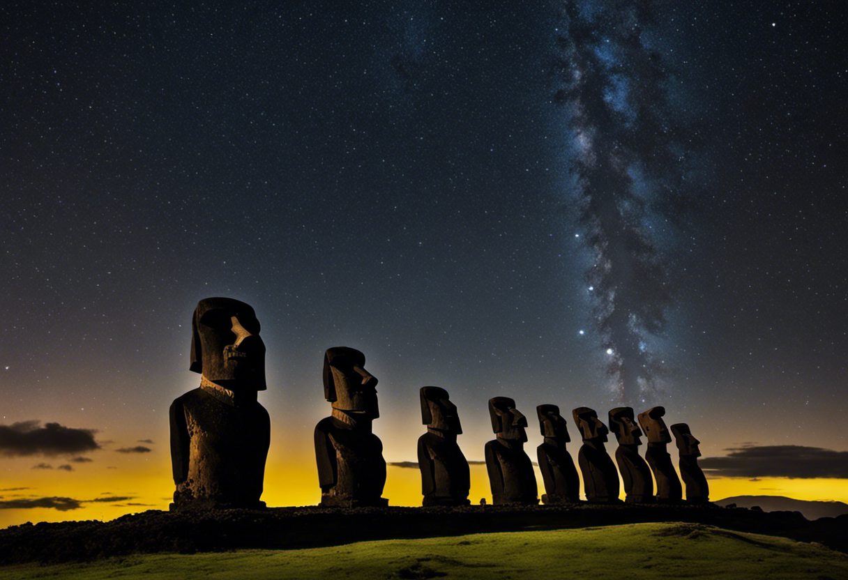 An image capturing the essence of Easter Island's celestial observations