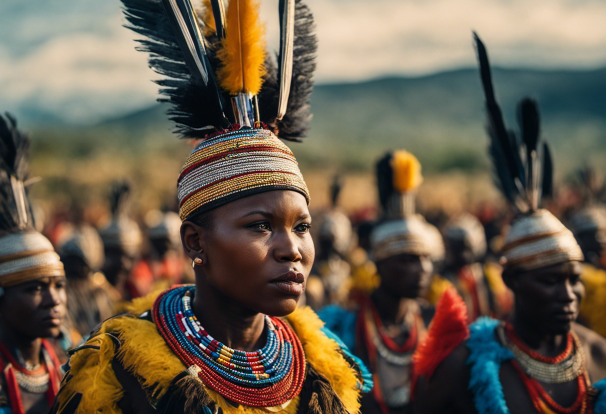 An image capturing the vibrant Ukweshwama Ceremony in the Zulu Calendar