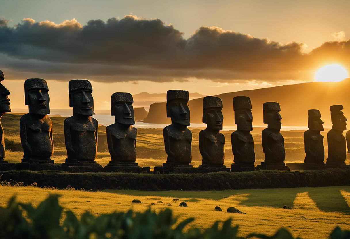 An image capturing the essence of Rapa Nui's ancestor worship rituals