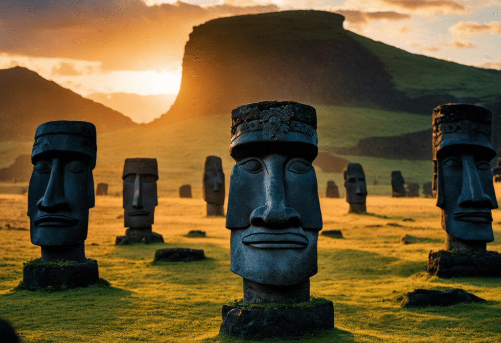 An image showcasing the Rapa Nui calendar's vibrant tapestry of ceremonies and rituals