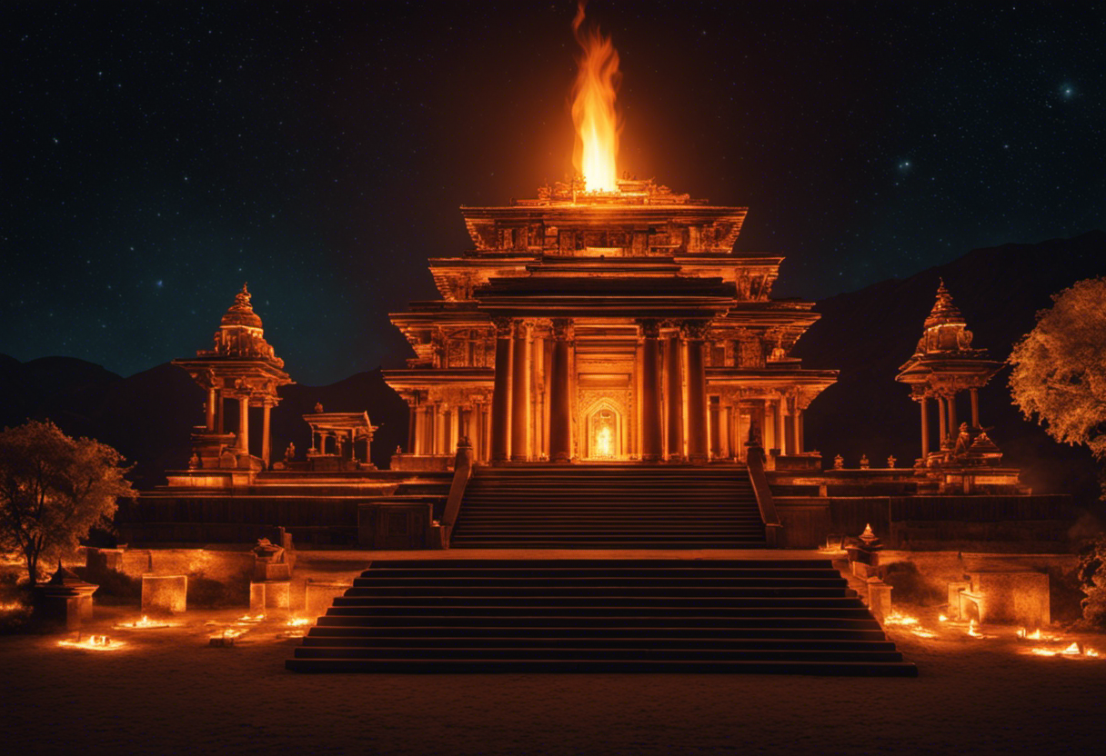 An image capturing the essence of Fire Temples' role as Zoroastrian timekeepers