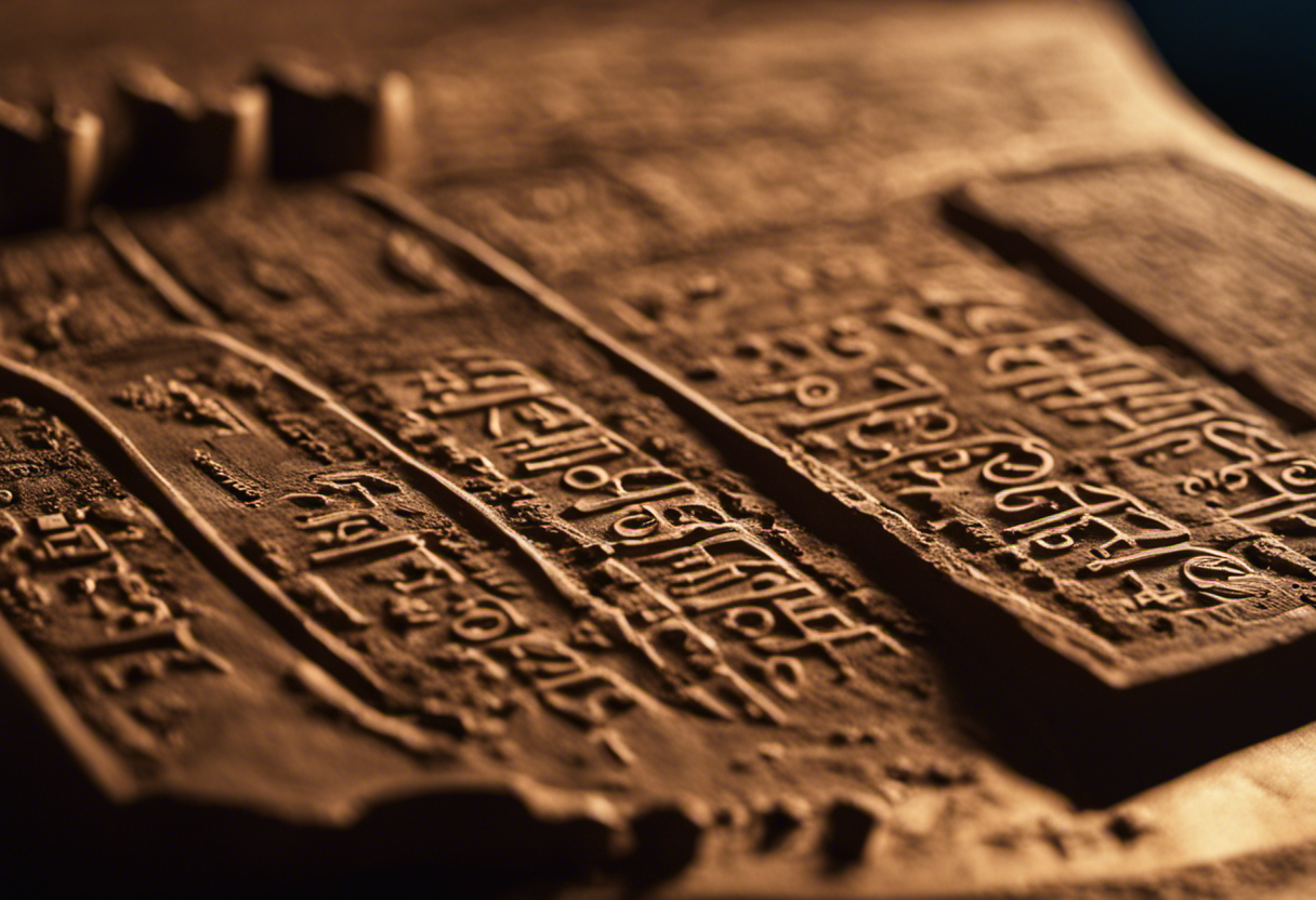 An image showcasing the evolution of the Babylonian calendar, depicting a clay tablet inscribed with astronomical symbols, alongside a sundial casting a shadow on a ziggurat, symbolizing the Sumerian influence on calendar development