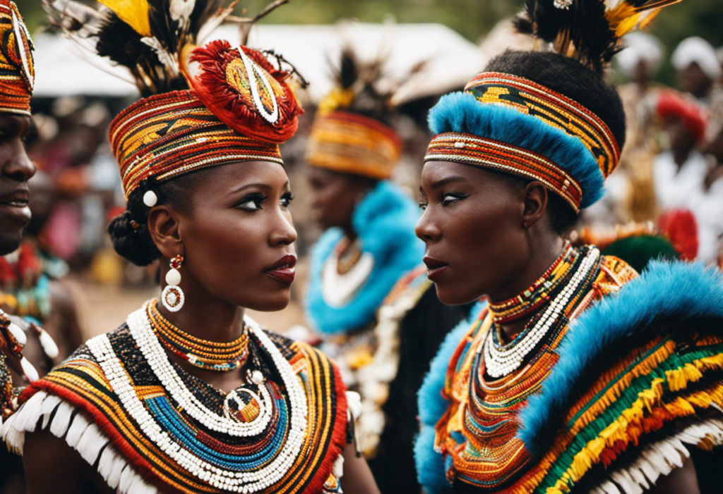 An image showcasing the vibrant Zulu calendar's influence in birth and marriage rituals